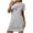 Gray, variant on MuZeFu Womens Nightgowns Sleepwear Soft Pajama Dress Nightshirts Women's Oversized Short Nightgown Fashion Chest Print Short Sleeve Nightdress