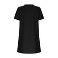 thumbnail image 5 of Summer Dresses for Women 2025, Fashion Women Casual Summer Short Sleeve V-Neck Button Dress(Black,S), 5 of 5