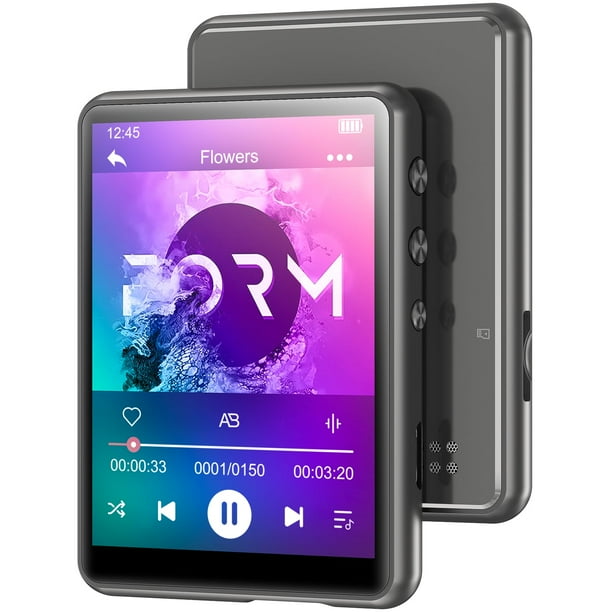 Reproductor MP3 MECHEN 64GB Bluetooth 5.3 2.4" Pantalla táctil gris