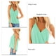 thumbnail image 4 of Camisola de color liso,Camisola con cuello en V envolvente Camiseta sin mangas con tirantes finos Camisa sin mangas creada magistralmente, 4 of 5