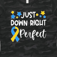 thumbnail image 4 of Inktastic Just Down Right Perfect Down Syndrome Awareness Ribbon Women's T-Shirt, 4 of 5