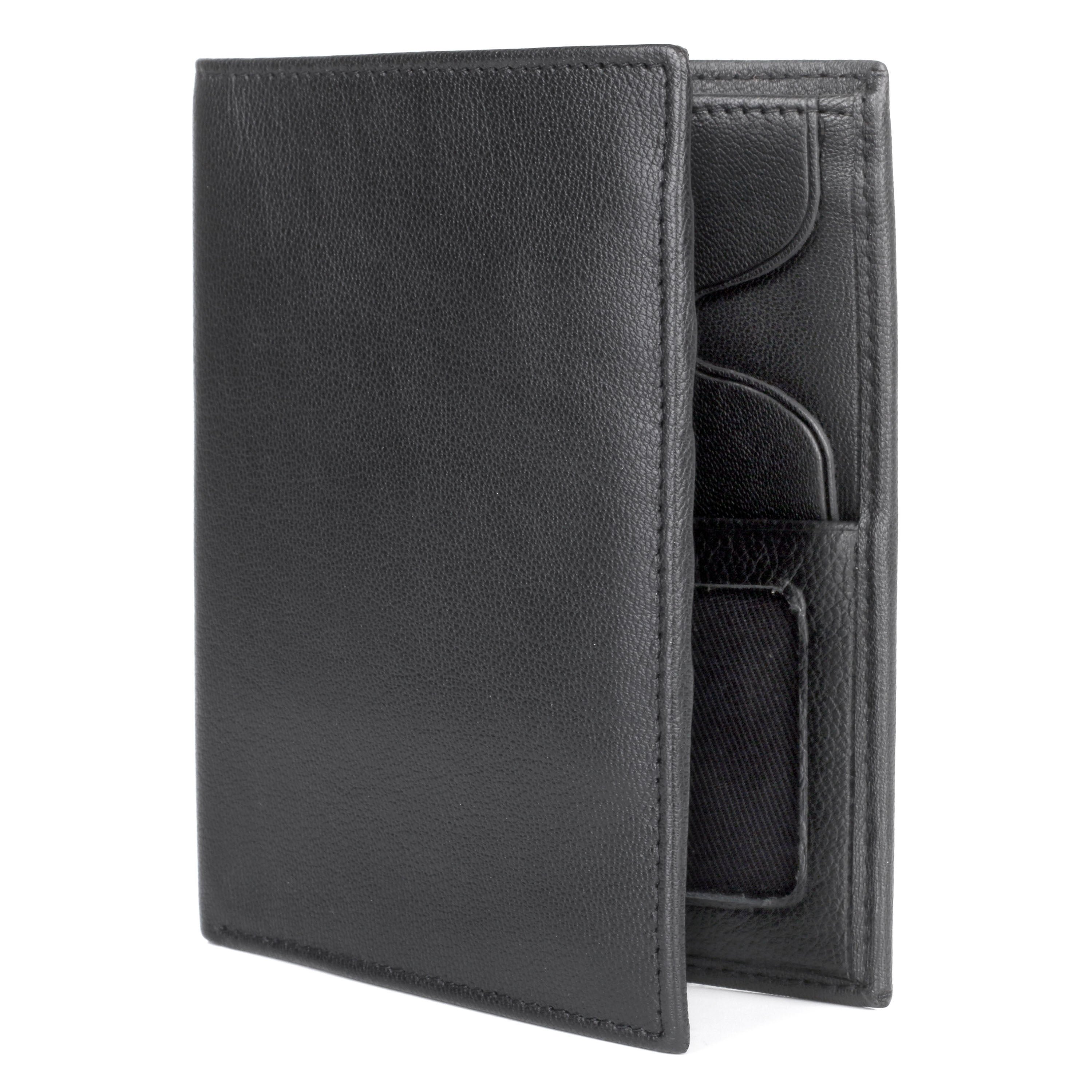 J. Buxton Men's Emblem Credit Card Folio Leather, Black - Walmart.com