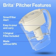 Brita Small 6 Cup Red Denali Water Filter Pitcher with 1 Brita Standard Filter