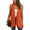 thumbnail image 1 of Cardigans Légers pour Femmes Sans Manches Décontractés Doux Printemps Été Automne S-3TG, 1 of 1