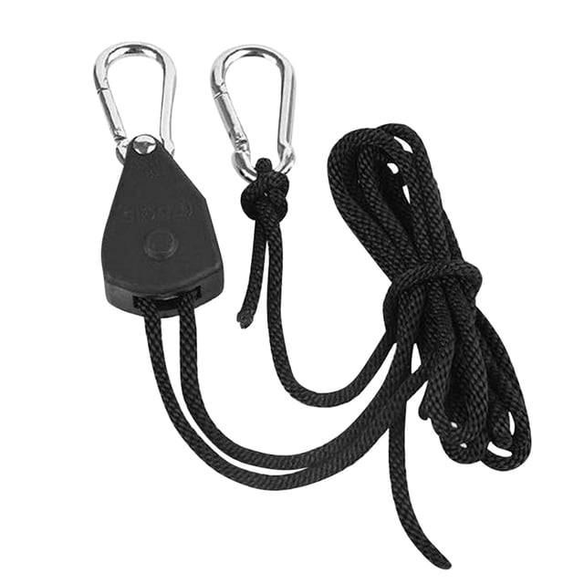 Cuerda de polea de luz 1/8 Tienda de nailon Colgador de trinquete Cuerda de luz LED de acuario ajustable para el hogar al aire libre AweSitey HA003114-00