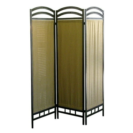 ORE International 3-Panel Room Divider, Pewter