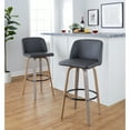 thumbnail image 5 of The Gray Barn  Vallberga 30" Fixed-Height Bar Stool with Light Grey Wood Base (Set of 2) Cream Fabric/Round Black Footrest, 5 of 5