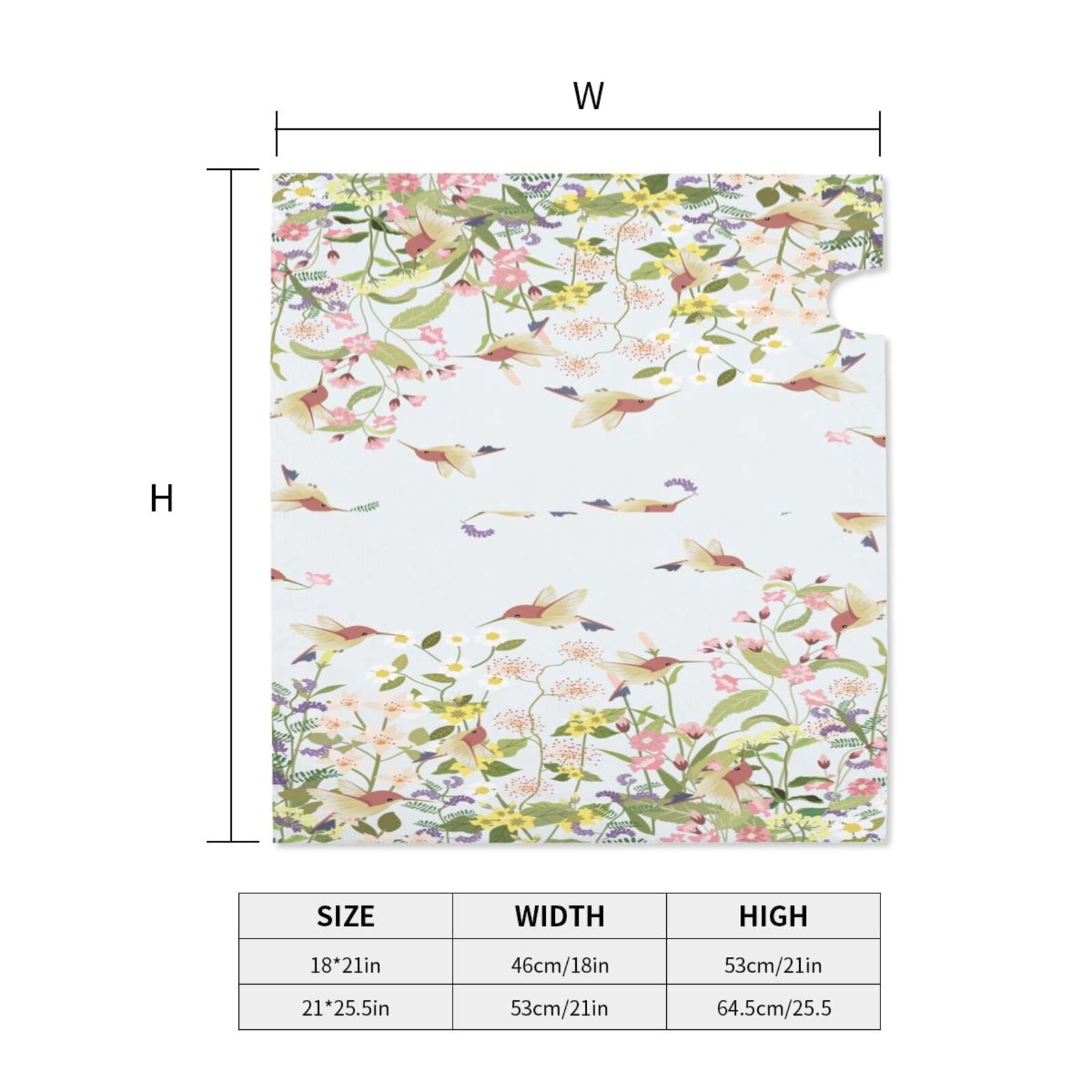 Rateoe hummingbird in floral Printed Mailbox Covers - Easy to Install Fall, Winter, Spring, Summer Mailbox Cover - Weather and UV-Resistant Mailbox Decor - Mailbox Magnetic Covers-21x18 in