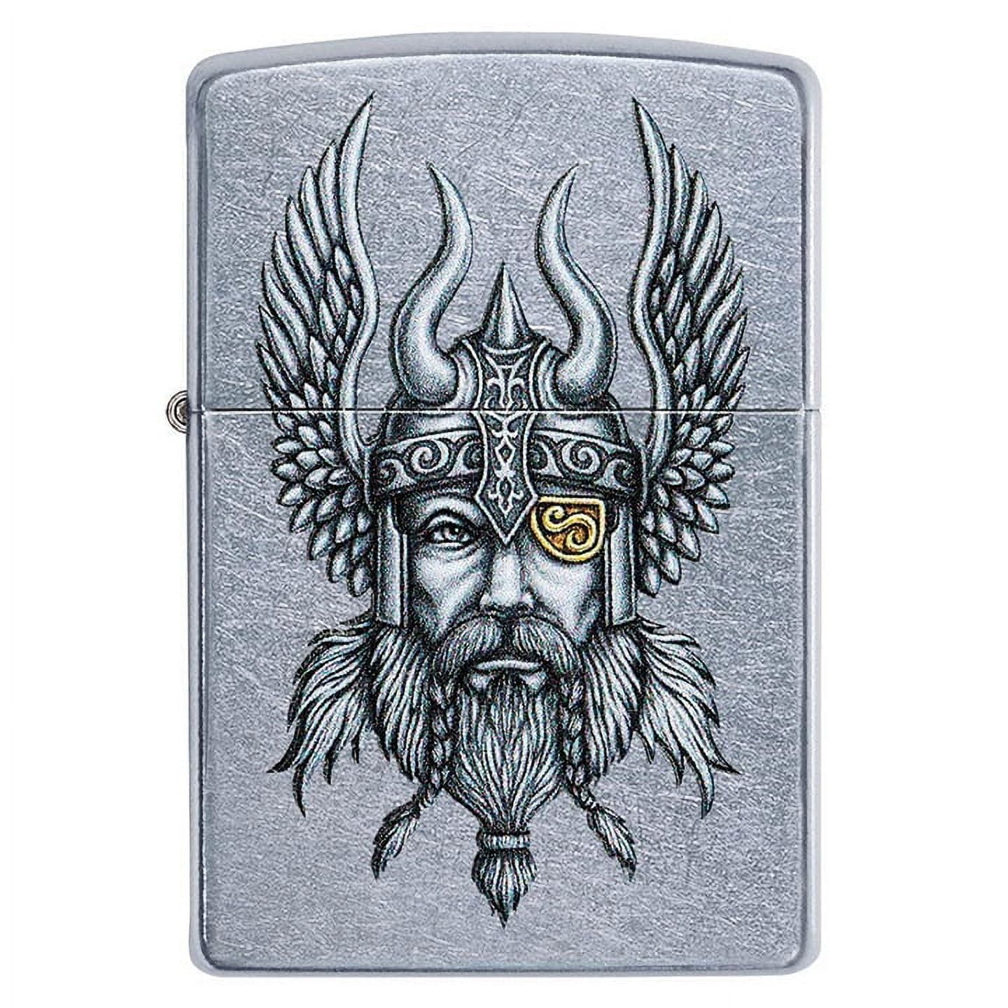 Zippo Norse Emblem Design Black Matte Pocket Lighter