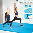 thumbnail image 2 of Polar Aurora Gymnastics Mat 4'x10'x2" Floding Interlocking Gymnastics Mats with Carrying Handles Thick Gym Mat(Blue), 2 of 8