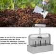 thumbnail image 4 of Quad Soil Blocker, 2 Layer Stainless Steel Protect Seed Roots Reduce Transplant Damage Manual Soil Blocker  For Greenhouses, 4 of 8