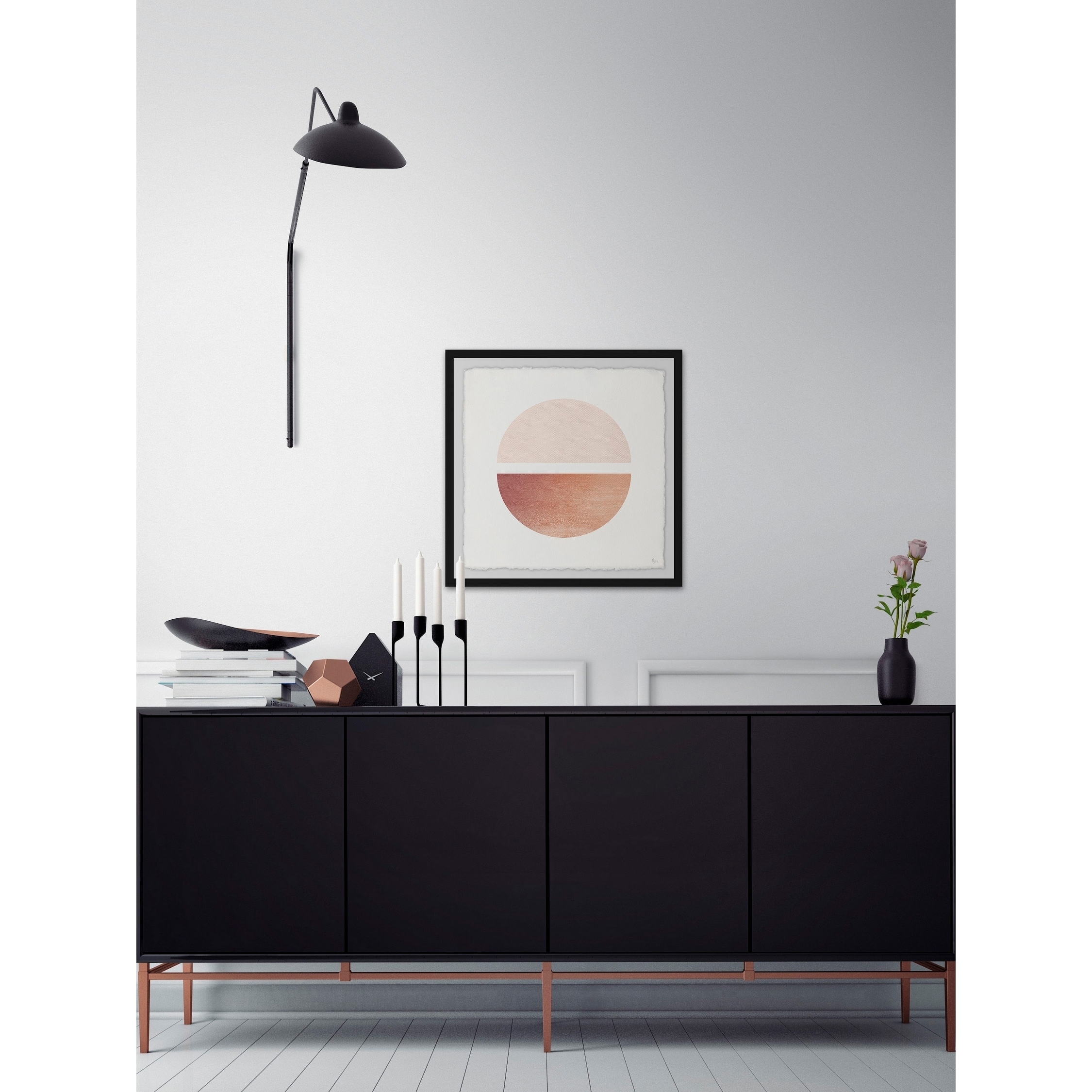 Moon Fading Framed Painting Print