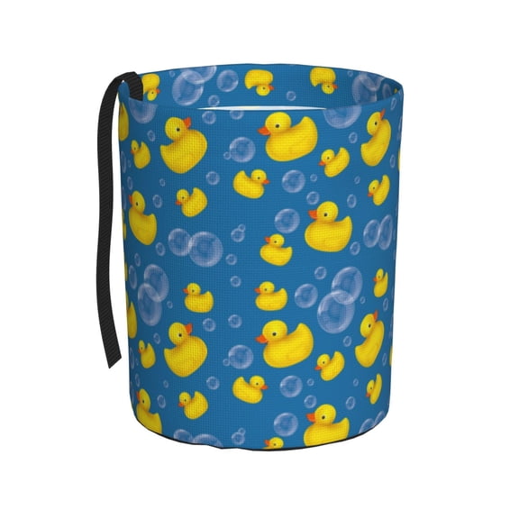 Honeii Rubber Duck Print Waterproof Car Trash Can,Waterproof Portable Collapsible Trash Can,Garbage Container fits Most Cars,SUVs,and Trucks