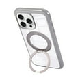 thumbnail image 6 of for iPhone 16 Pro Magnetic Kickstand Clear Case, [Compatible with MagSafe] Shockproof Slim Transparent Glossy Case with 360° Ring Stand Soft TPU Protective Cover for iPhone 16 Pro, Gray, 6 of 7
