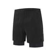 thumbnail image 2 of BXINGOHAI Mens 2 in 1 Running Shorts Gym Workout Quick Dry Athletic Training Liner Ligheweight with Zipper Pocket Today Black,M, 2 of 3