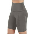 thumbnail image 4 of Cargo Shorts for Women Trendy 2025 Women Basic Slip Shorts Workout Leggings Yoga Shorts Pants Dark Gray M, 4 of 8