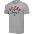 thumbnail image 2 of Men's Starter  Heather Gray Edmonton Oilers Half Puck T-Shirt, 2 of 3