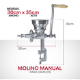 thumbnail image 3 of Molino de mano manual de hierro fundido para maíz café granos harinas resistente y duradero, 3 of 4