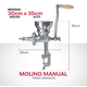 thumbnail image 3 of Molino de mano manual de hierro fundido para maíz café granos harinas resistente y duradero, 3 of 4