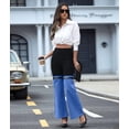thumbnail image 6 of Cargo Pants for Women Stretch High Waisted Straight Wide Leg Jean Casual Baggy Pants Dark Blue S, 6 of 10