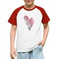 thumbnail image 1 of Blusas y camisas de manga corta con cuello redondo para niños y niñas, blusa de manga corta con estampado de cuello redondo, 1 of 7