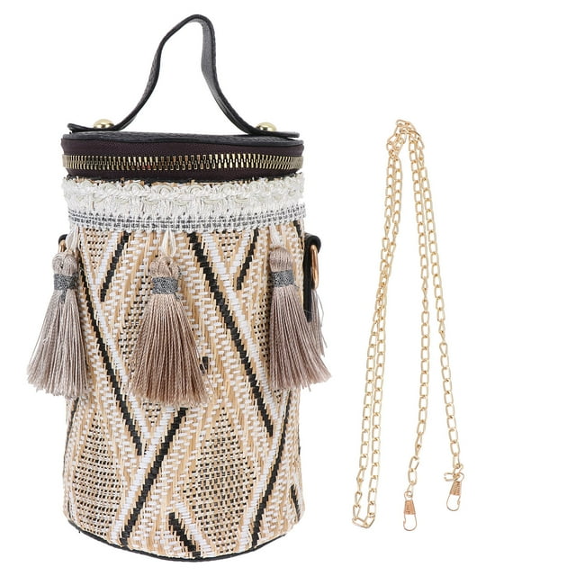 Moda Mujeres Sling Bag Mano-tejido Mensajero Bolsas Bohemia Bolso Bolso