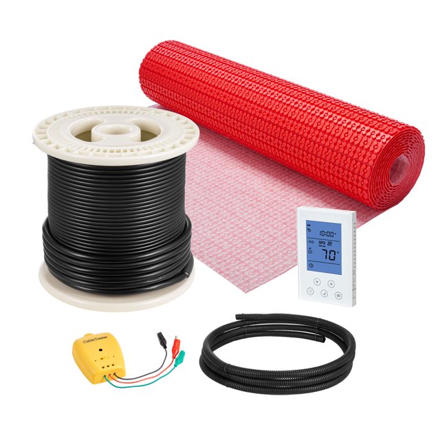 VEVOR Tapis Chauffant de Sol 60 Pi2 120V Système Chauffant avec Alarme