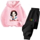 thumbnail image 2 of Nuevo conjunto de sudadera con capucha de Blancanieves y los siete enanitos para niñas de 3 a 14 años, sudadera informal de calle kawaii para niños, traje de camión de Frozen para niños, 2 of 5
