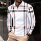 thumbnail image 1 of Blusa y camisa de manga larga con cuello vuelto para hombre, informal, con estampado, de manga larga, con solapa y media cremallera, deportiva, de poliéster., 1 of 5