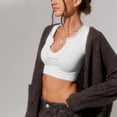 thumbnail image 1 of Camiseta sin mangas acanalada, camiseta sin mangas para mujer, camiseta sin mangas ajustada con cuello en U, camiseta sin mangas para mujer, artesanía superior, 1 of 6