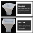 thumbnail image 3 of AURARMLET 5Pcs White Silicone Mold Pyramid Shape for Handmade DIY Craft Durable and Tear Resistant, 3 of 7