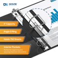 thumbnail image 2 of fafa-QuickFit View Binder, 3-Ring Binder for School or Office, D Ring, Black, Single, 4 Inch, 2 of 4
