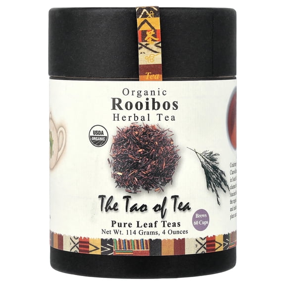 The Tao of Tea, Organic Rooibos Herbal Tea, Loose Leaf Tea, 4 Oz Tin