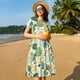 thumbnail image 4 of Disketp Hawaiian Style para Vestido de Manga Corta para Mujeres, Vestidos de Verano para Mujeres, Casual y Holgado para la Playa, 4 of 6