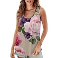 thumbnail image 1 of Charmgo Débardeurs pour Femmes Tendance 2025 Chic Col Rond Manches Courtes Chemises Imprimé 2D Décontracté Ample Tunique Sans Manches Hauts d'Été pour Femmes Rose TG, 1 of 7
