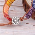thumbnail image 3 of Mixed Color Turquoises Cylindrical Stone Leather Wrap Bracelets for Women Men, 3 of 6