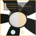 thumbnail image 6 of Trifect Levi 48” Black Soft Modern Integrated LED Ceiling Fan with Remote Control, 6 of 7