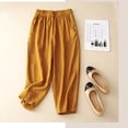 thumbnail image 2 of FNFYFH Clearance Ladies Casual Long Linen Pants Solid, 2 of 5