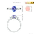thumbnail image 4 of Angara Natural 1.25 Ct. Tanzanite with Diamond Classic Ring in 14K White Gold for Women (Ring Size: 3.5), 4 of 9
