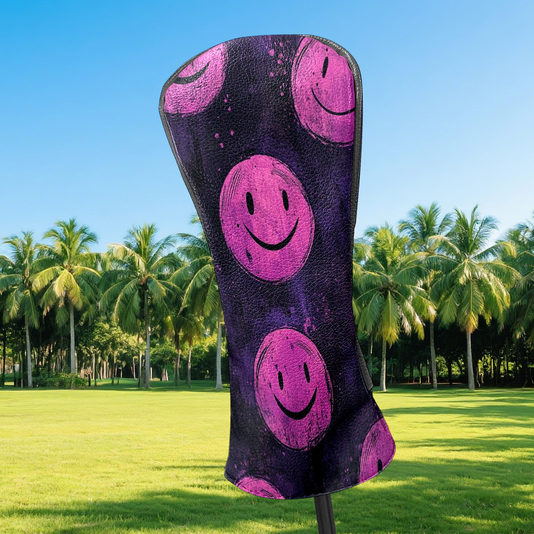 Golf Head Covers Interesting Patterns for Driver, Wood & Hybrid, Premium Waterproof PU Leather with Plush Lining, Unique Abstract Golf Gifts