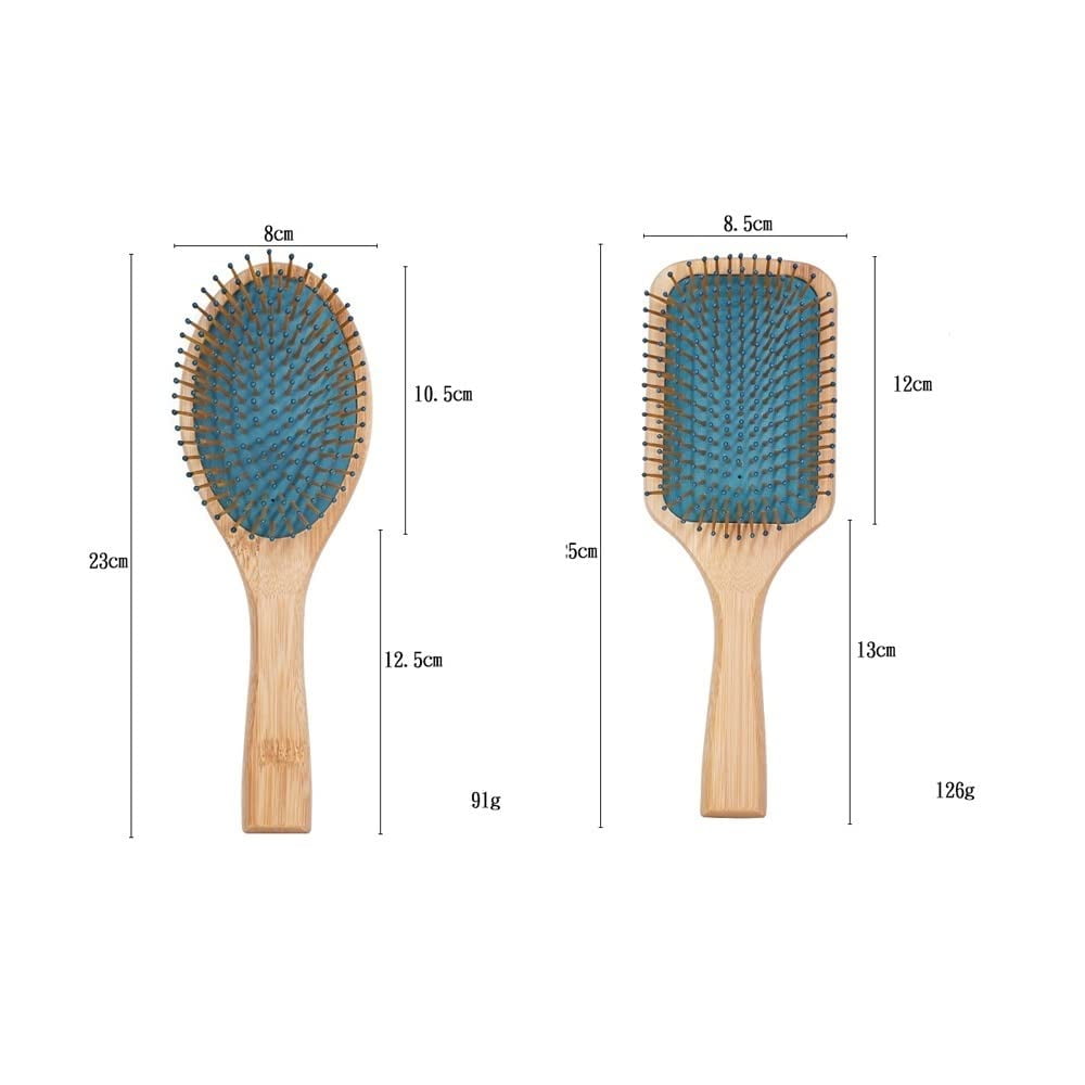 RKXQT Hair Brush, Natural Wooden Bamboo Hair Combs, Massage Comb for Women & Men, Reduce Frizz, Massage Scalp for Straight Curly Wavy Dry Wet Thick or Fine Hair