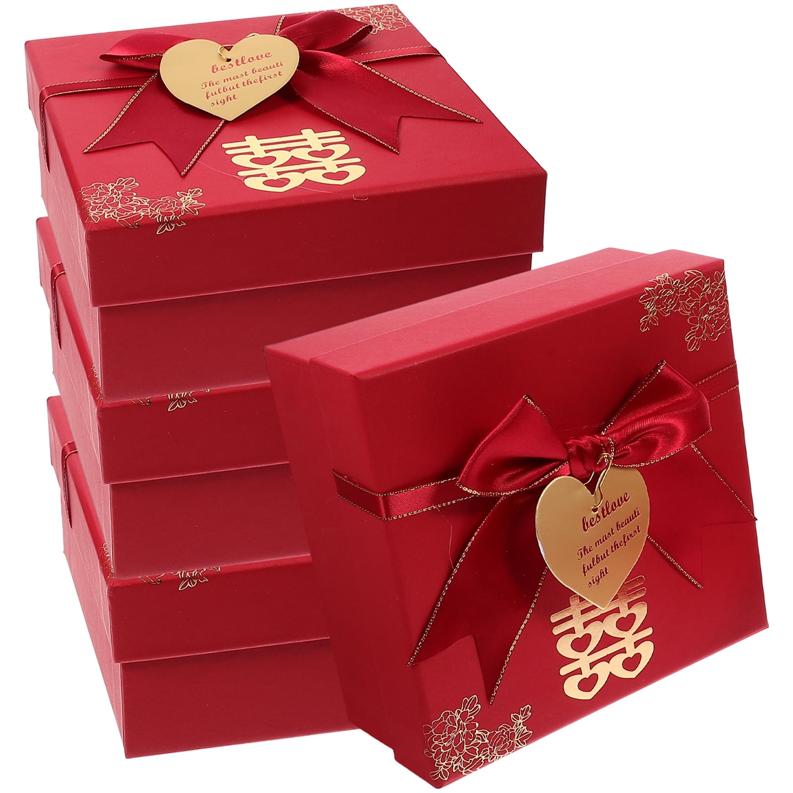 4pcs Chinese Wedding Gift Packing Cases Gift Organizers Gift Holders