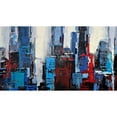 thumbnail image 2 of Begin Ville Bleue Abstraite - Impression sur Toile par Begin Édition, 2 of 4