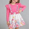 thumbnail image 2 of Vestido de Manga Larga para Niñas Cuello Redondo con Estampado de Corazón Falda de Dos Piezas Vestido de Princesa de Moda para Niñas Pequeñas, 2 of 8