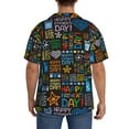 thumbnail image 5 of Sigee Happy Father Day Print Men's Shirts Casual Button Down Short Sleeve Summer Beach Shirt Hawaiian Vacation Shirts Tee Shirt-X-Large, 5 of 7