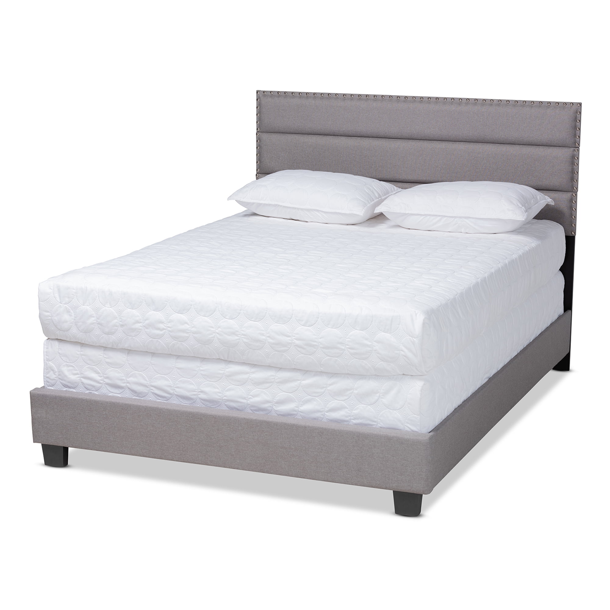 Baxton Studio Ansa Modern and Contemporary Gray Fabric Upholstered Full Size Bed