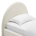 thumbnail image 6 of Platform Bed Frame, Twin Size, White, Velvet, Bedroom, Modern Contemporary Boutique HB36779, 6 of 9
