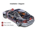 thumbnail image 2 of Sistema de visión trasera automático con monitor de espejo de coche de 4,3 pulgadas con cámara de respaldo a prueba de agua Tmvgtek Accesorios para autos y motos, 2 of 9