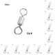 thumbnail image 1 of Naiovety Conector de pesca Flexible rotación de 360 ​​grados resistente al desgaste anillo giratorio de pesca de cobre duradero conectores a presión Type1 NO1 Naiovety  CBP174024, 1 of 6