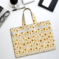 thumbnail image 6 of Salouo Brown Leaf Sunflower for Canvas Tote File Bag, Tote Bag With Zipper Business Briefcase Document Bag with Handle A4 File Organizer Laptop Bag for Travel & Work, 6 of 8